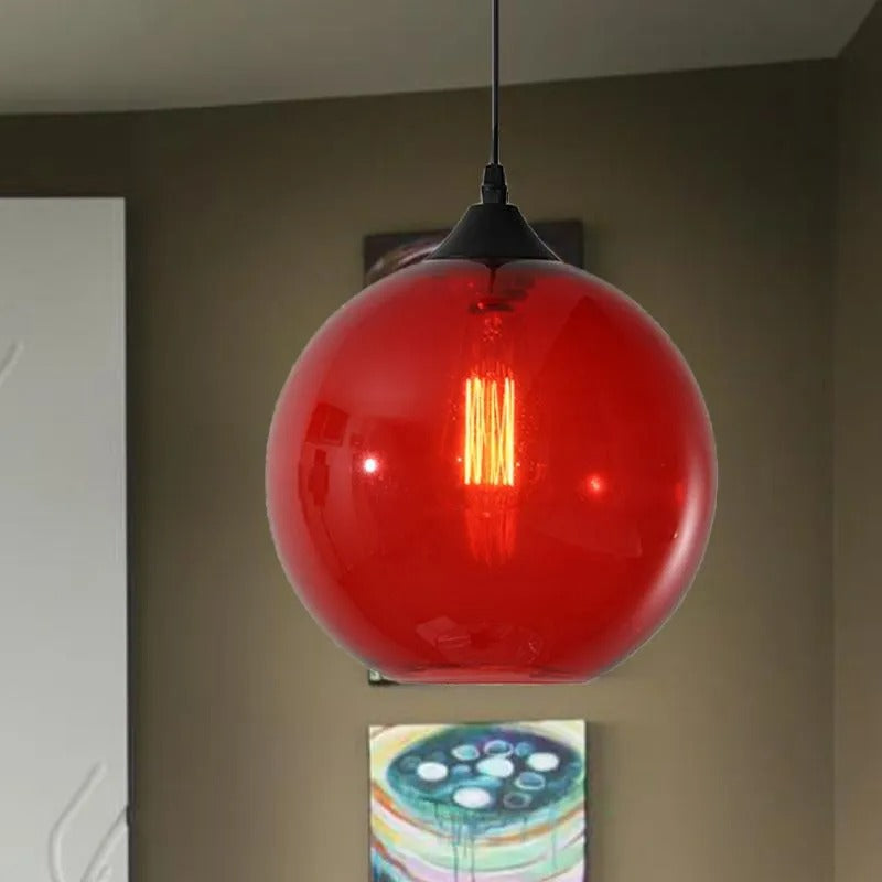 Valentina Modern Glass Globe Colorful Pendant Light - Letslighting