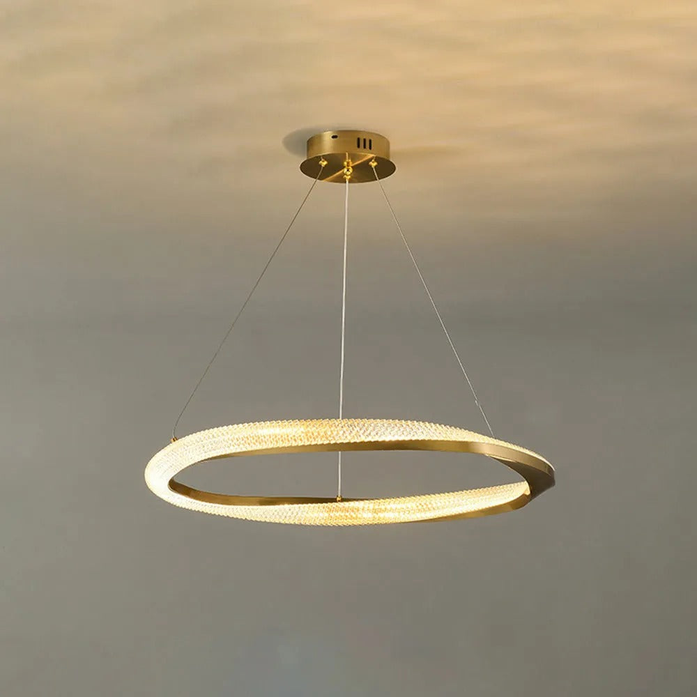 Arisha Minimalist Ring Spiral Shape Metal Pendant Light