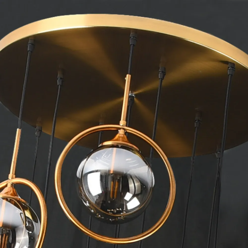Valentina Modern Spiral Ball Glass Staircase Chandelier - Letslighting