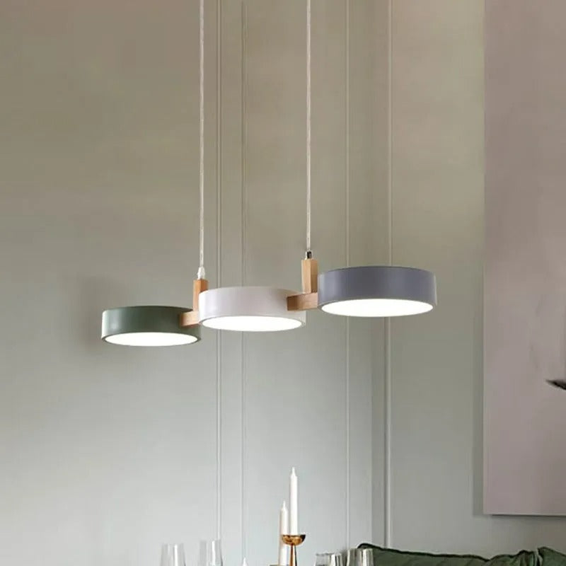 Valentina Modern Pendant Light  Metal Wood Living Room
