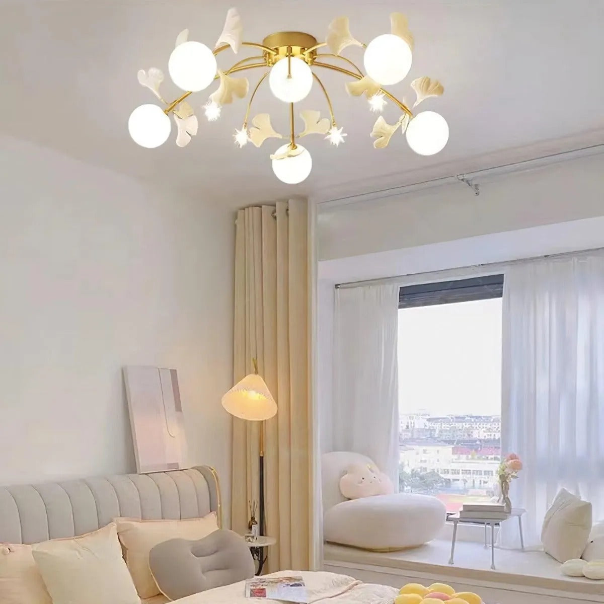 Olivia Nordic Multi Globe Ceramic Flush Mount Ceiling Light - Letslighting