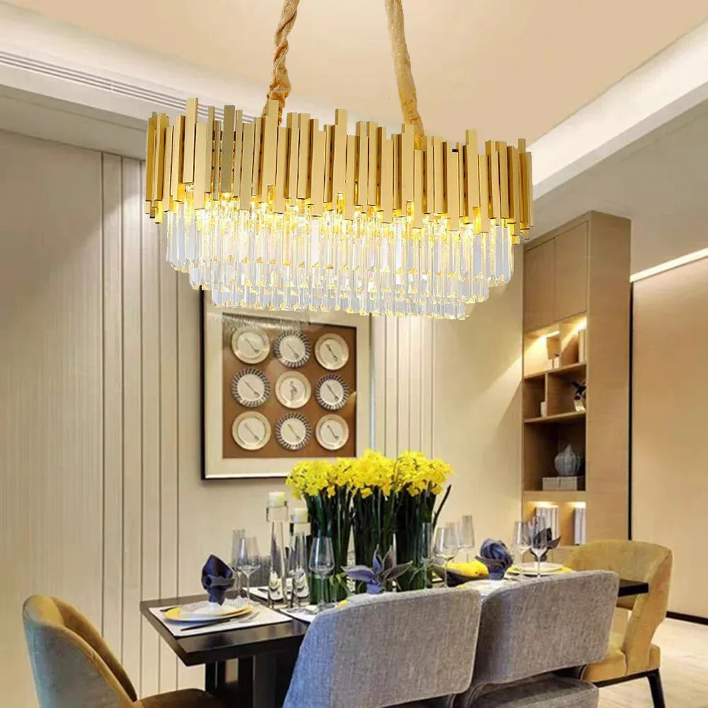 Kristy Nordic Postmodern Luxury Crystal Chandelier for Dining Room & Living Room
