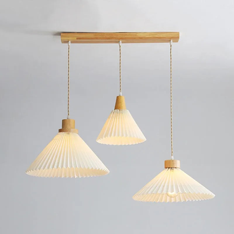 Muto Pendant Light Umbrella Shape Art Wood Bedroom