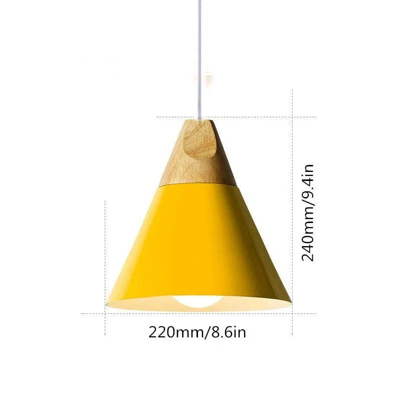 Valentina Multi-Shaped Wood And Pendant Light, 6 Colors - Letslighting