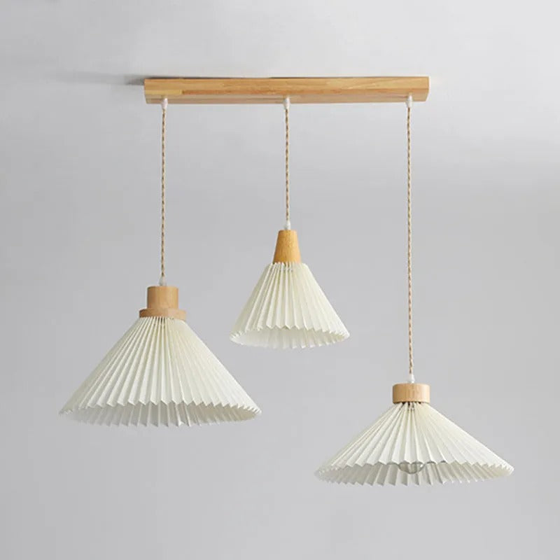 Muto Pendant Light Umbrella Shape Art Wood Bedroom