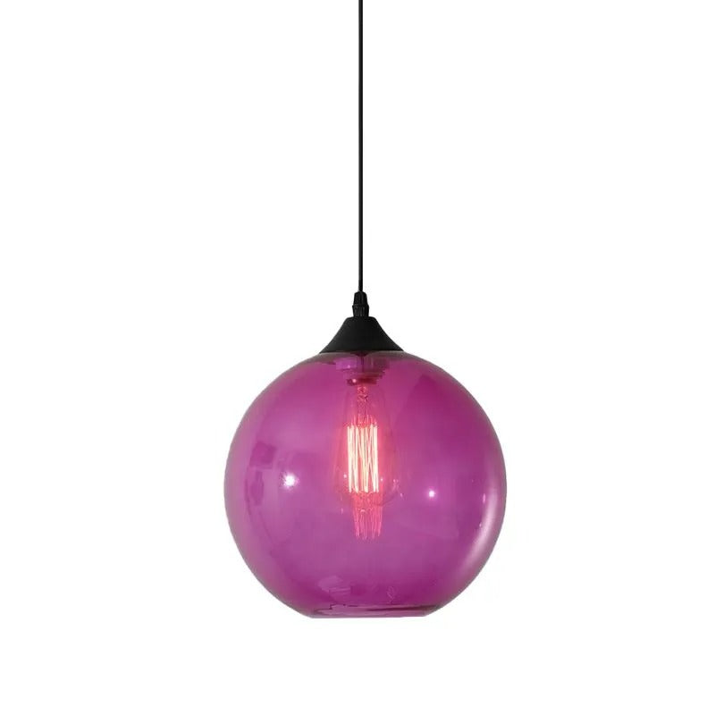 Valentina Modern Glass Globe Colorful Pendant Light - Letslighting
