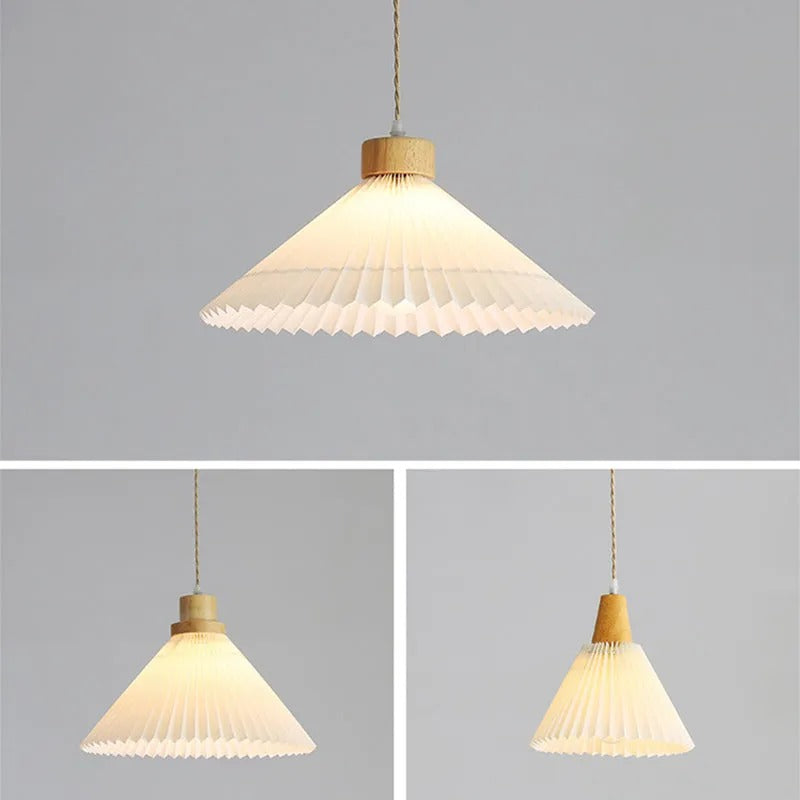 Muto Pendant Light Umbrella Shape Art Wood Bedroom