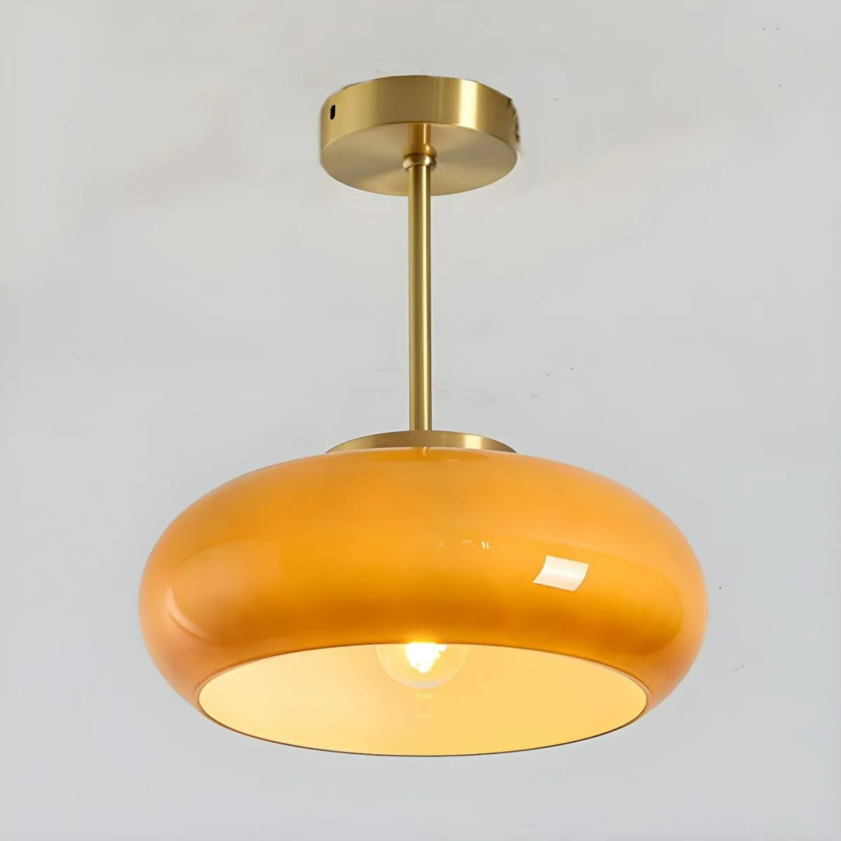 Arisha Modern Semi Flush Mount Ceiling Light, Round - Letslighting
