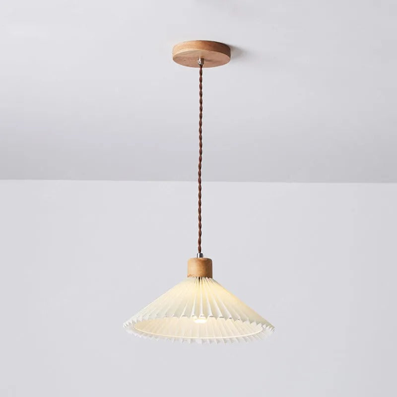 Muto Pendant Light Umbrella Shape Art Wood Bedroom
