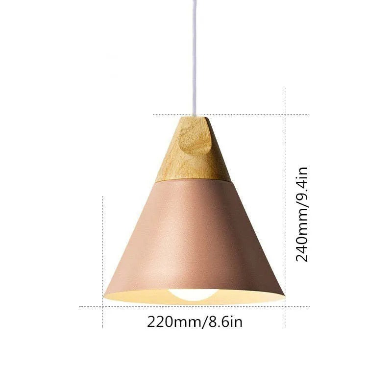 Valentina Multi-Shaped Wood And Pendant Light, 6 Colors - Letslighting