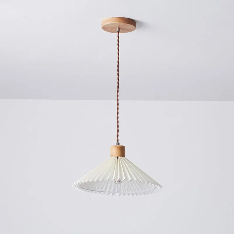 Muto Pendant Light Umbrella Shape Art Wood Bedroom