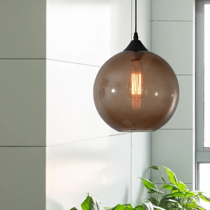 Valentina Modern Glass Globe Colorful Pendant Light - Letslighting