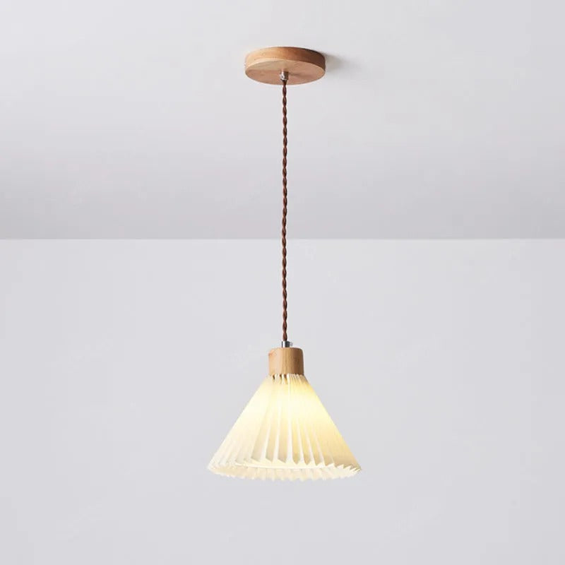 Muto Pendant Light Umbrella Shape Art Wood Bedroom