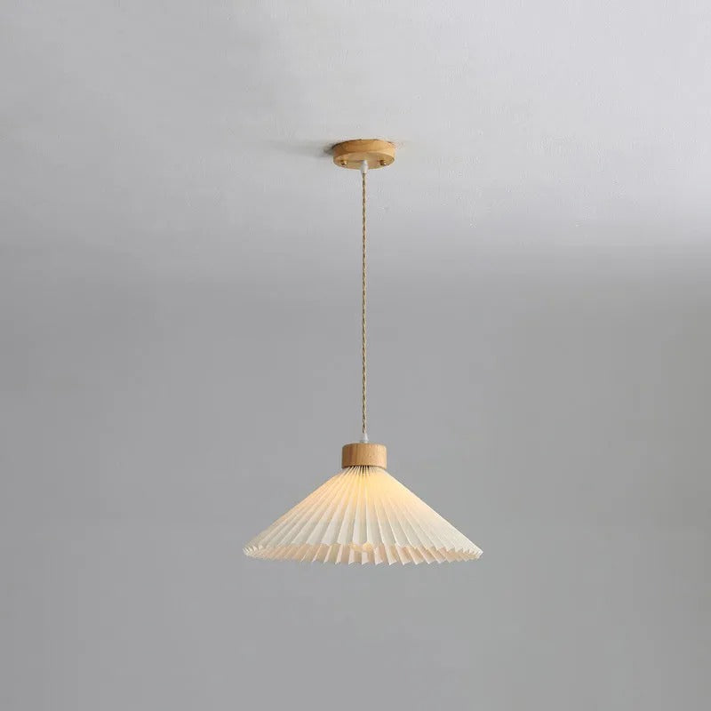Muto Pendant Light Umbrella Shape Art Wood Bedroom