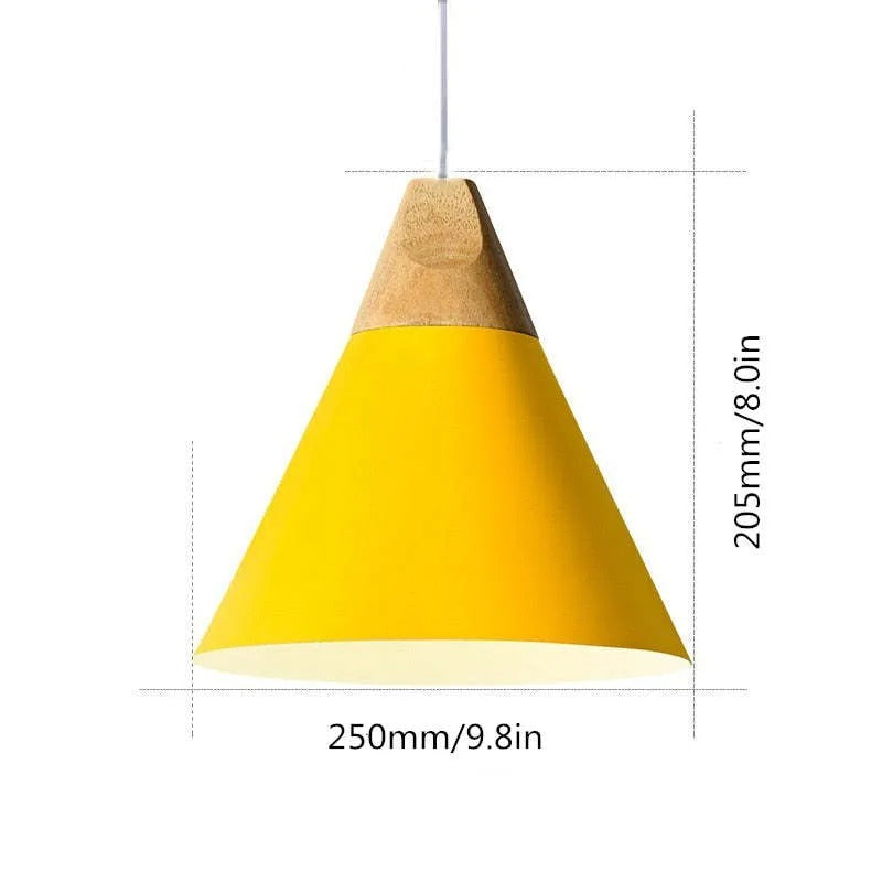 Valentina Multi-Shaped Wood And Pendant Light, 6 Colors - Letslighting