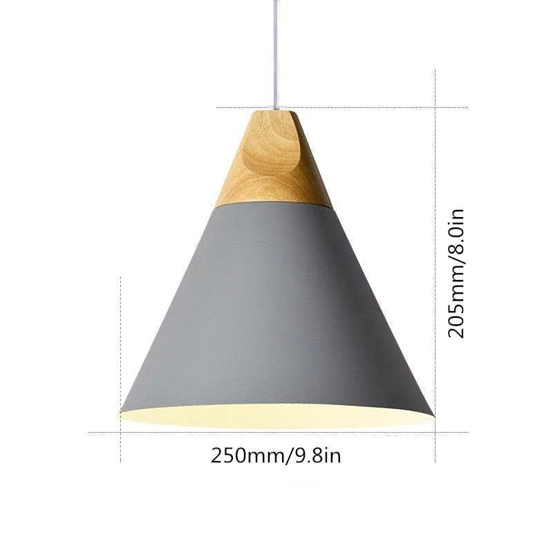 Valentina Multi-Shaped Wood And Pendant Light, 6 Colors - Letslighting