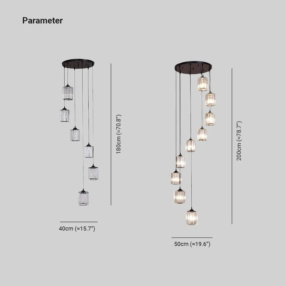 Kristy Modern Minimalist Glass Chandelier Living Room - Letslighting