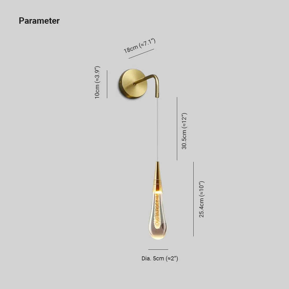 Kristy Modern Water Drop Wall Lamp