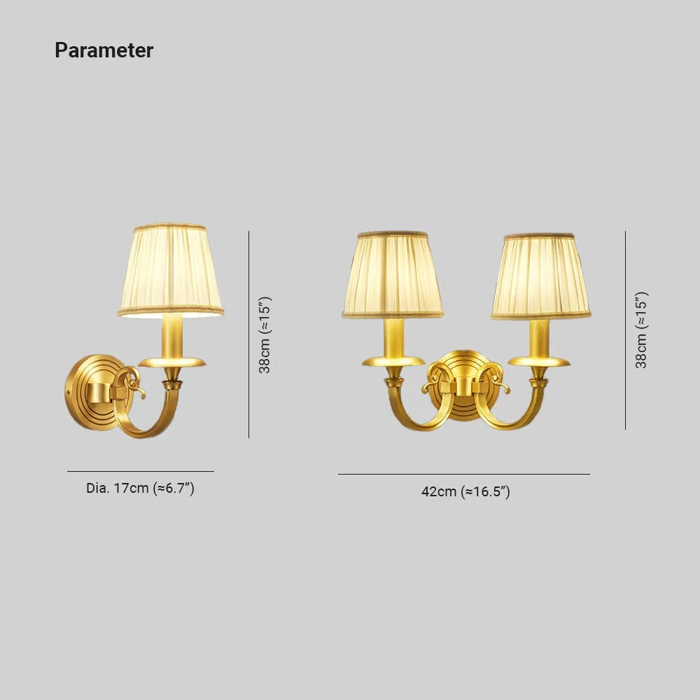 Silva Decorative Indoor Wall Lamp Fabric Living Room Bedroom - Letslighting