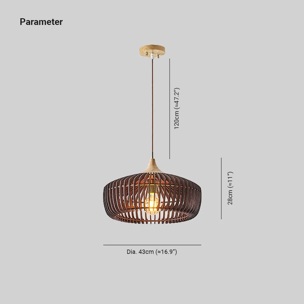 Muto Nordic Japanese Pendant Light Wood Bedroom/Living Room