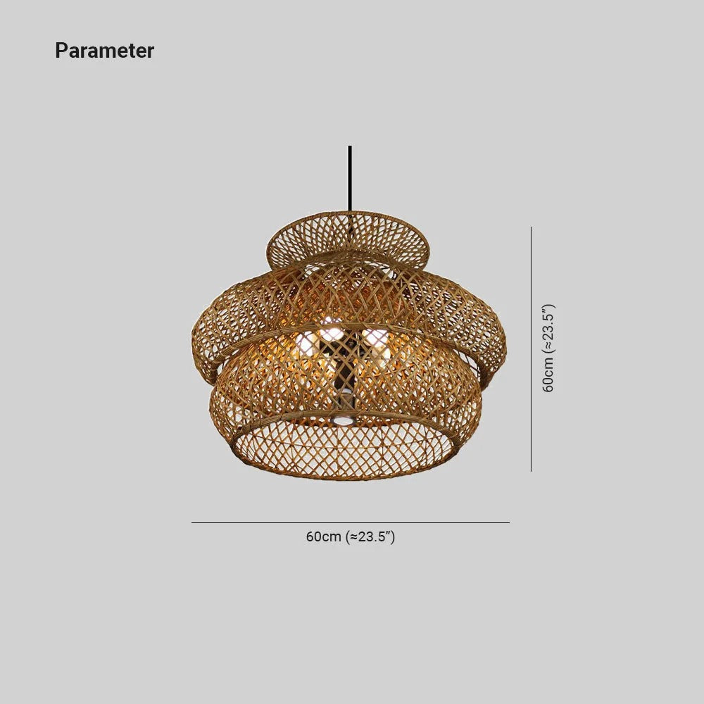 Ritta Unusual Natural Rattan Weave Pendant Light - Letslighting