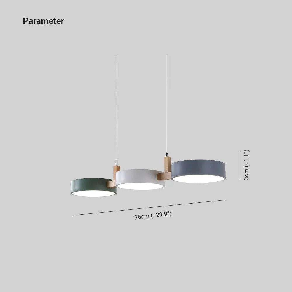 Valentina Modern Pendant Light  Metal Wood Living Room