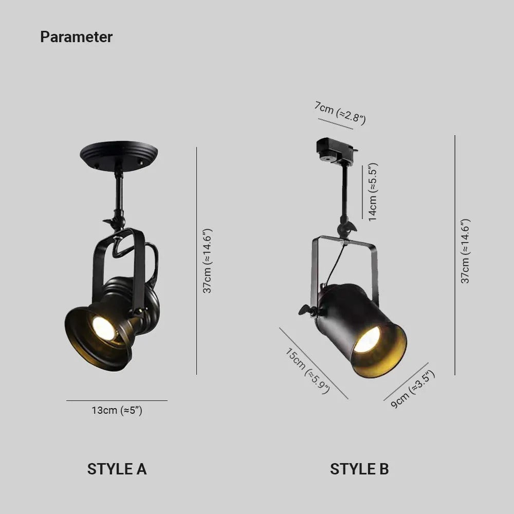 Epoch Industrial Style Rotatable Semi-Flush Mount Ceiling Light - Letslighting