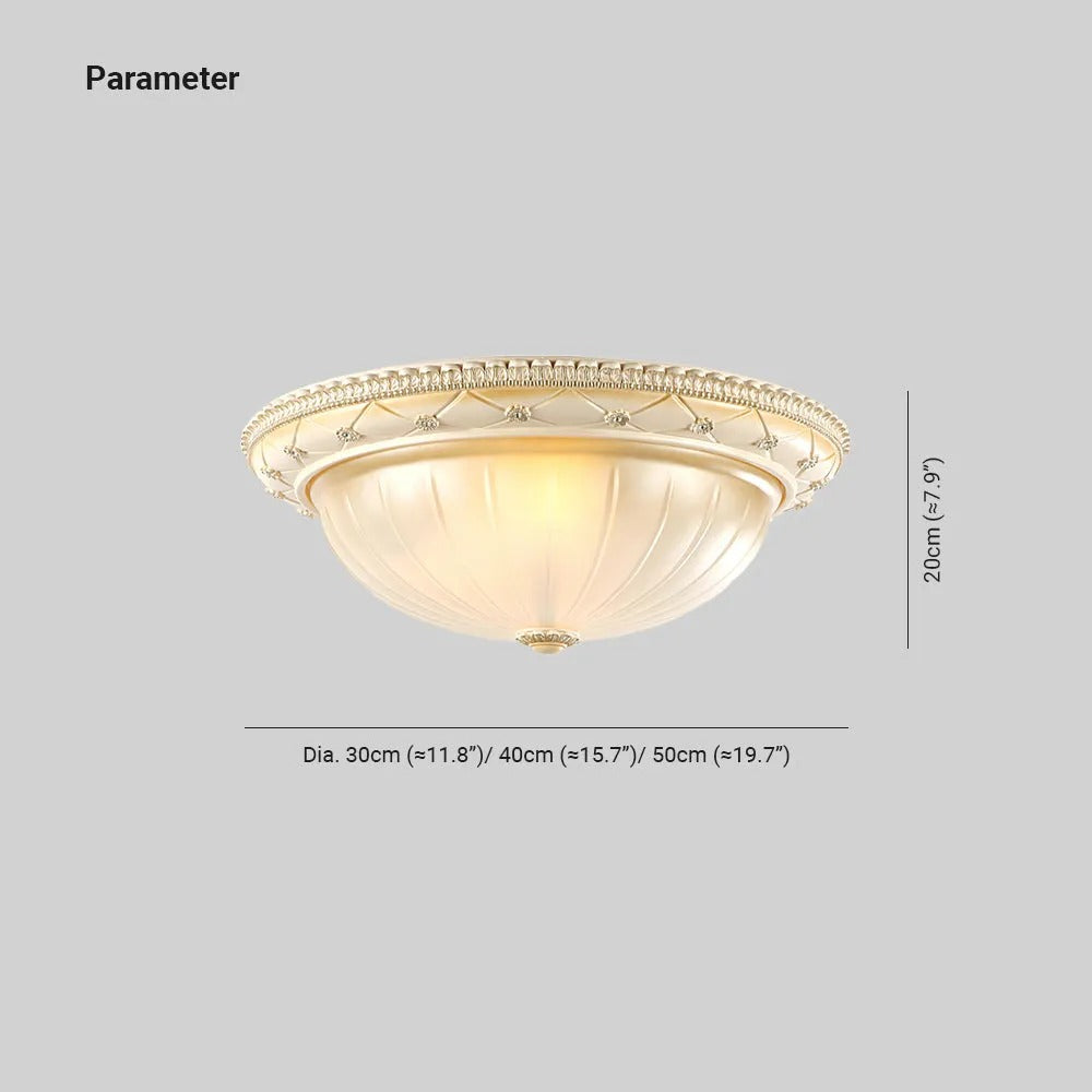 Silva Minimalist Flush Mount Ceiling Light Resin Living Room - Letslighting