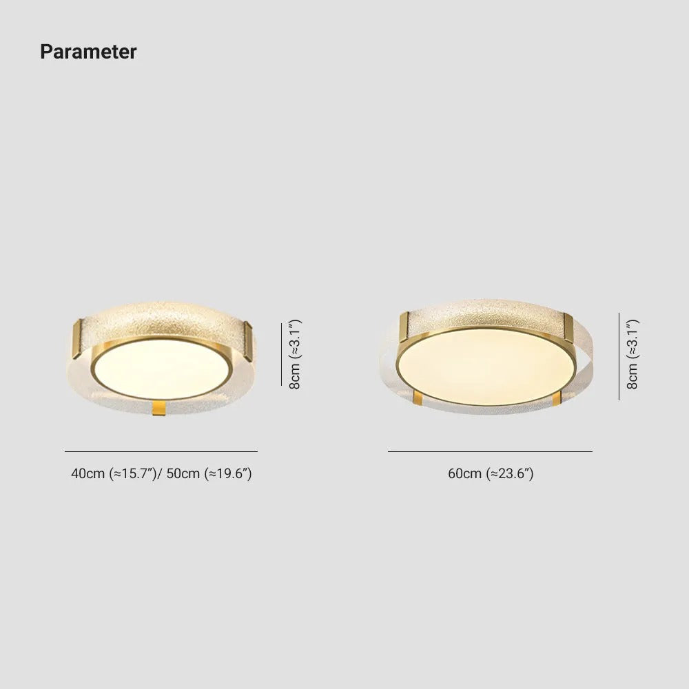 Arisha Modern Round Glass Flush Mount Ceiling Light - Letslighting
