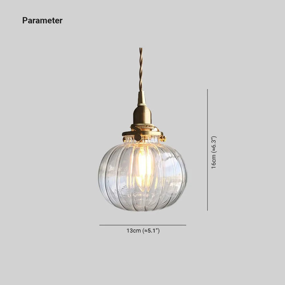 Valentina Retro Oval Glass Metal Pendant Light - Letslighting