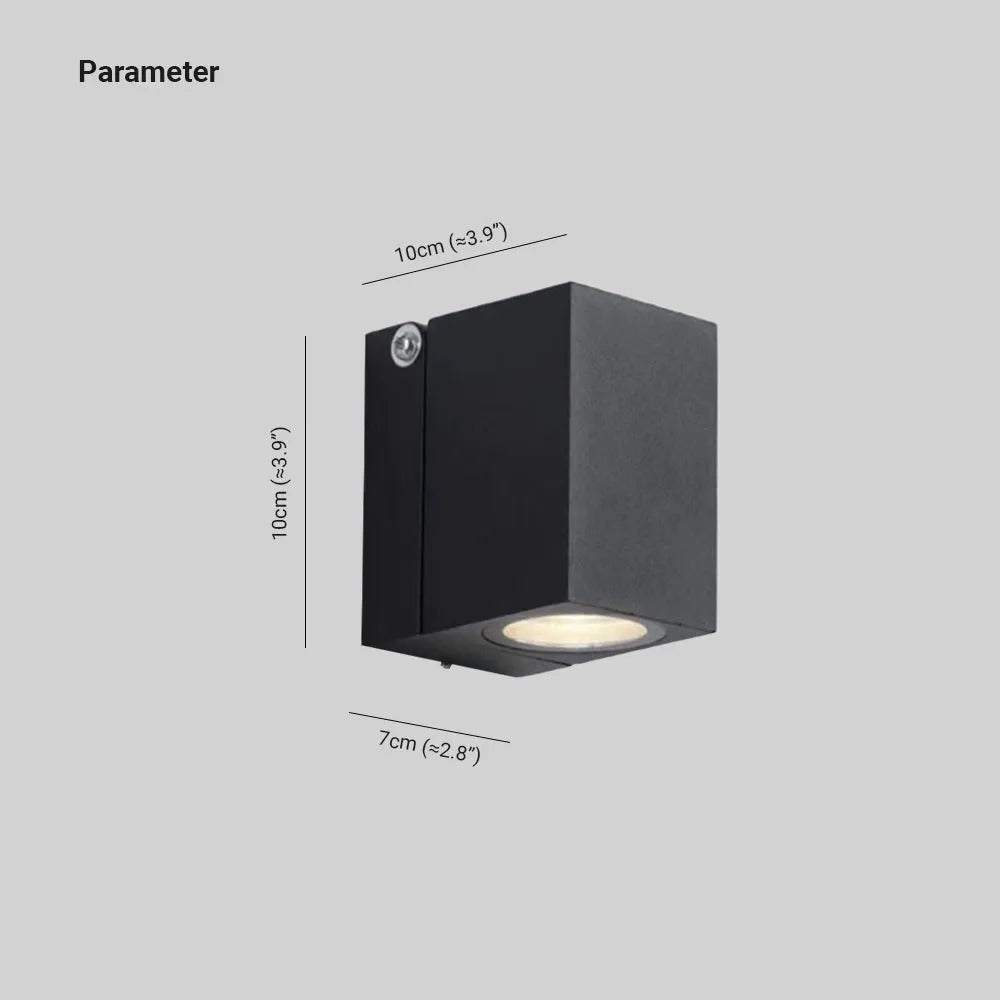 Ray Modern Outdoor Rotatable Metal Spotlight Wall Lamp
