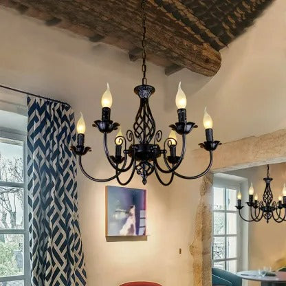 Silva Pendant Light Candle Retro Metal Glass Restaurant