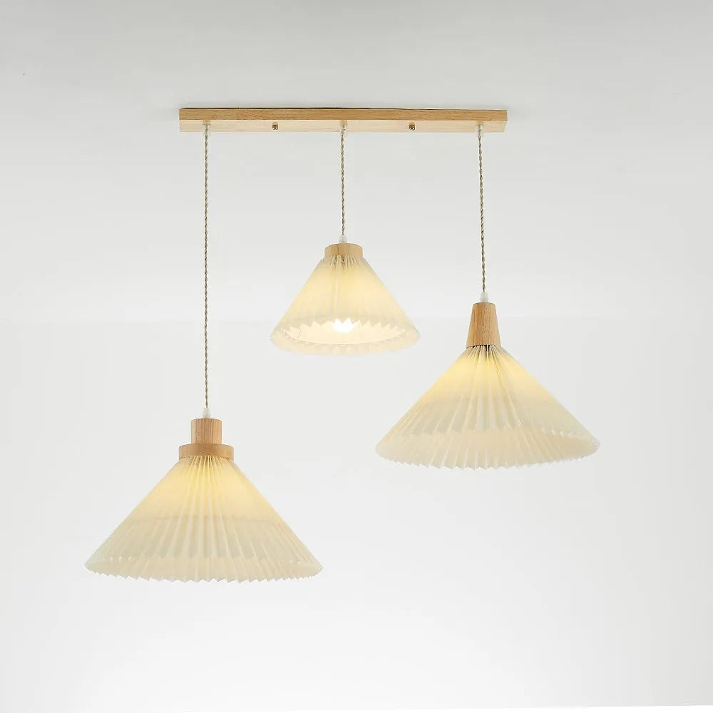 Muto Pendant Light Umbrella Shape Art Wood Bedroom