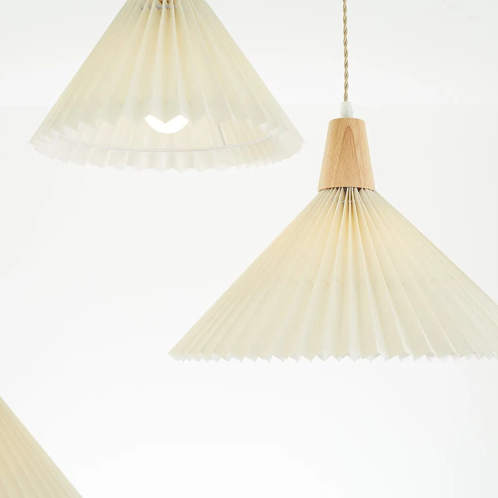 Muto Pendant Light Umbrella Shape Art Wood Bedroom