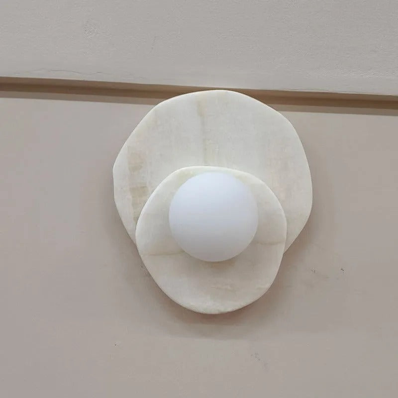 Arisha French LED Stone Glass Indoor Wall Lamp Living Room - Letslighting