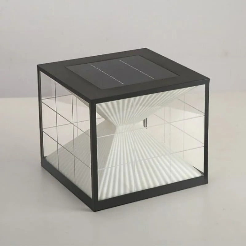 Ray Modern Pyramid Shape Metal Outdoor Floor Lamp