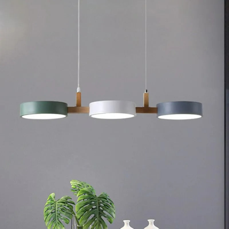 Valentina Modern Pendant Light  Metal Wood Living Room