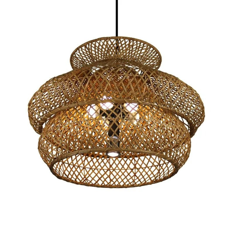 Ritta Unusual Natural Rattan Weave Pendant Light - Letslighting