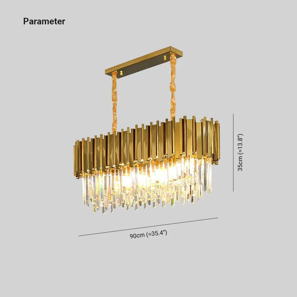 Kristy Nordic Postmodern Luxury Crystal Chandelier for Dining Room & Living Room