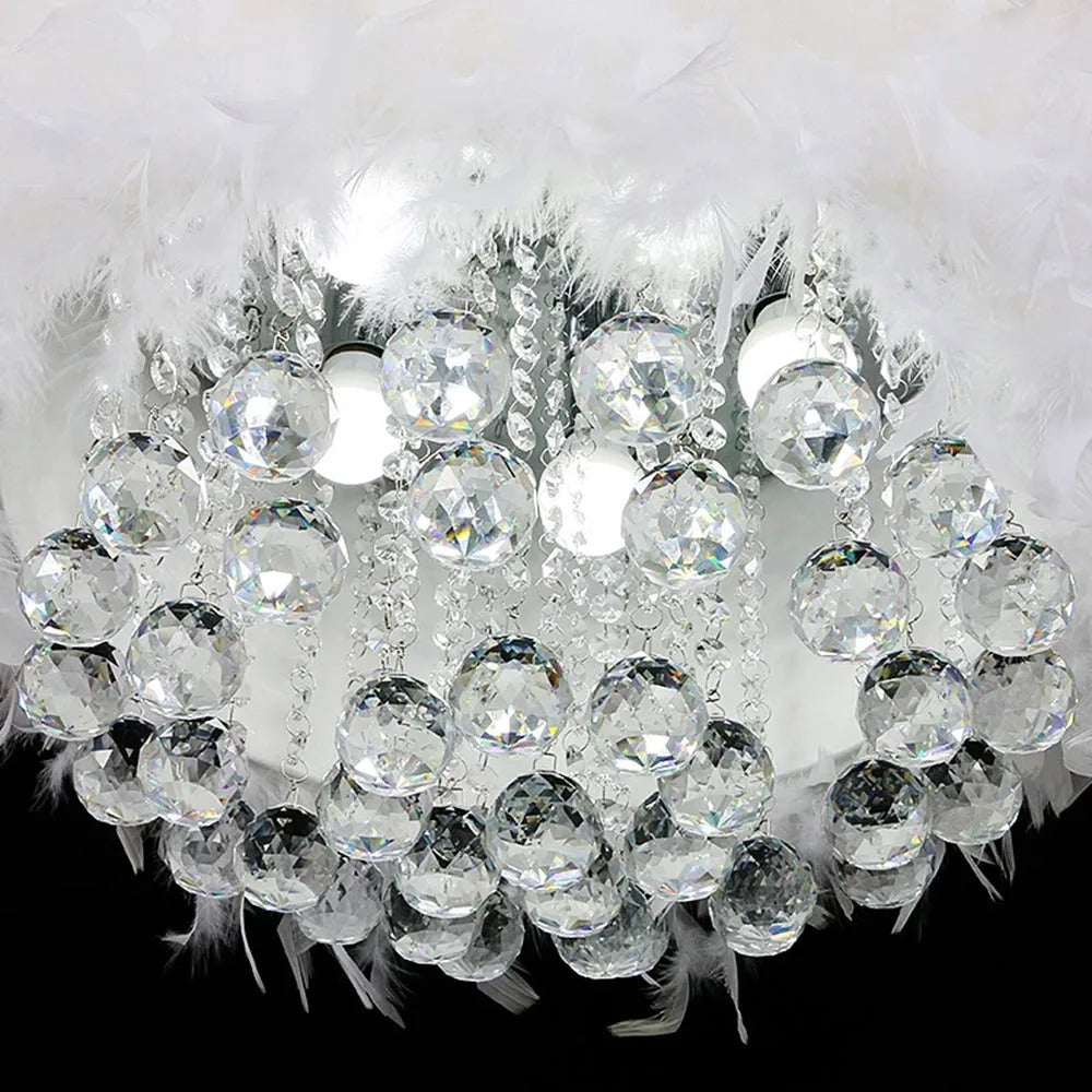 O'Moore Modern Luxury Round Chandelier Feather Crystal - Letslighting