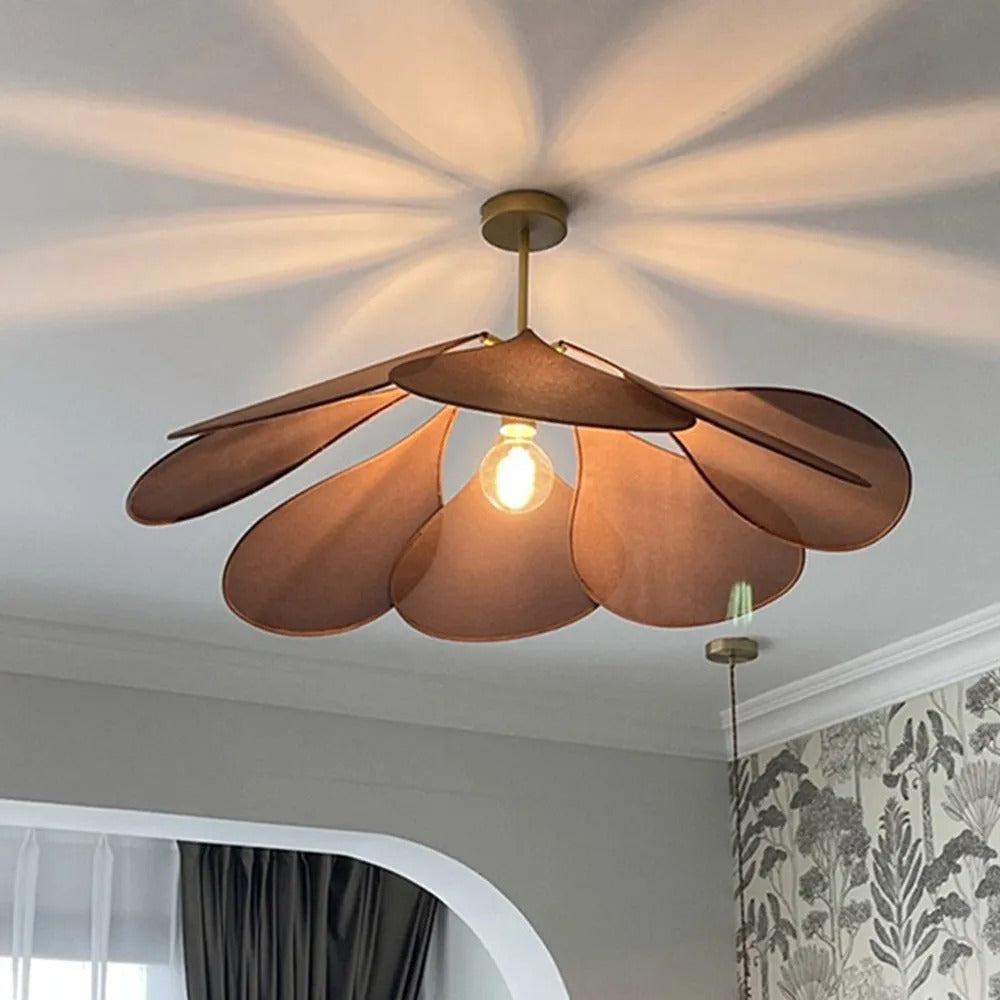 Ritta Pendant Light Vintage Rustic Wabi Sabi Fabric - Letslighting