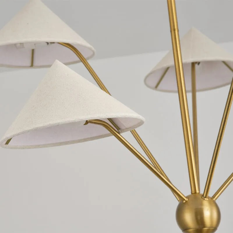 Silva Retro Simple LED Chandelier Metal Brass 5 Light Living Room/Kitchen