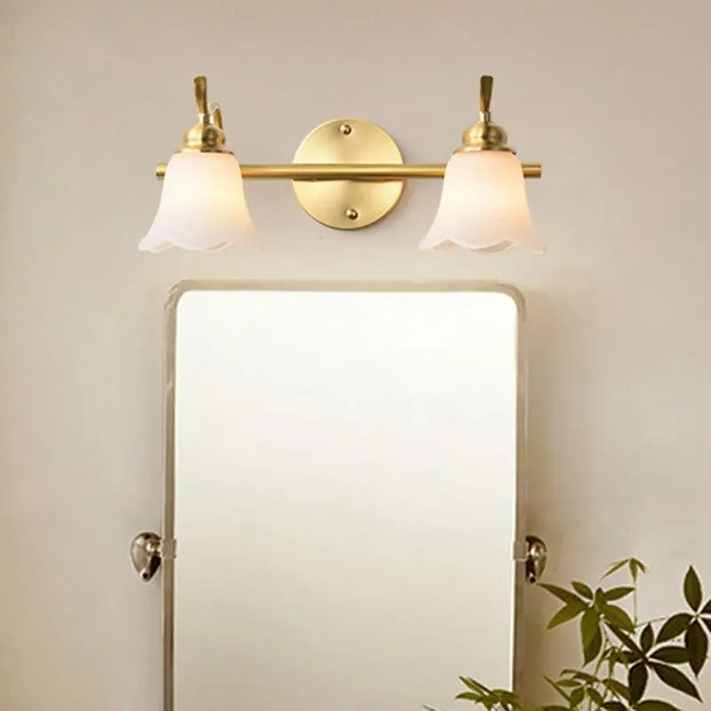Ray Vintage Flower Shaped Metal&Glass Lamp Wall