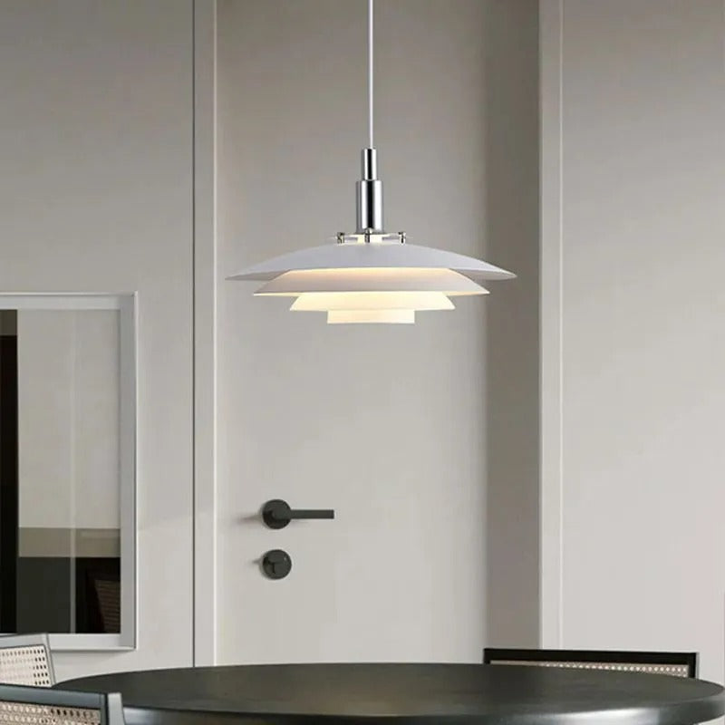 Valentina Modern Frisbee Shaped Metal Pendant Light