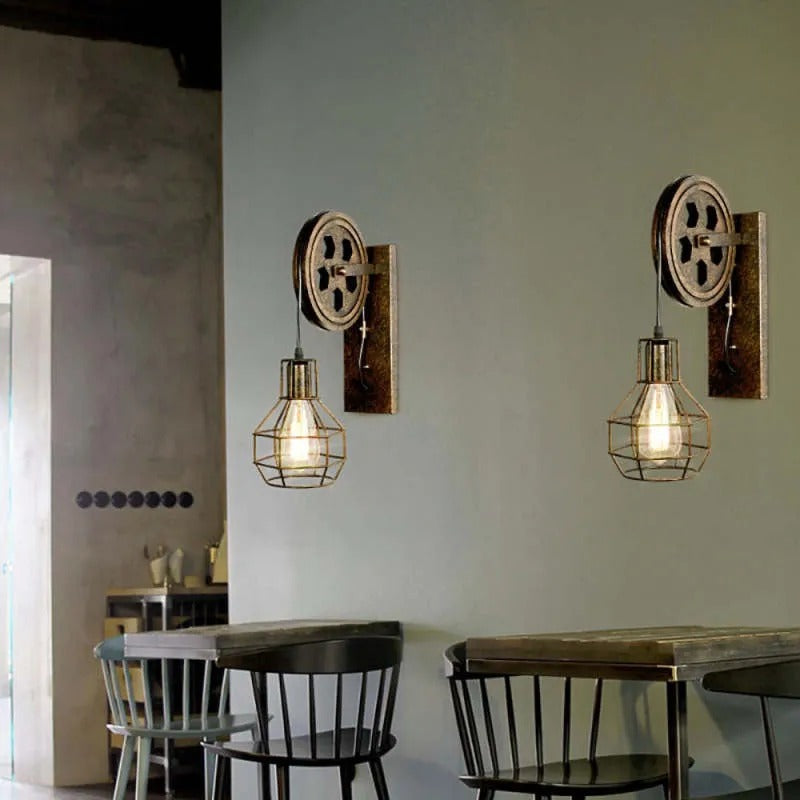 Epoch Wall Lamp Retro Rust Bronze Bedroom - Letslighting