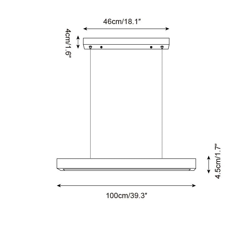 Imiror Minimalist Travertine Linear Pendant