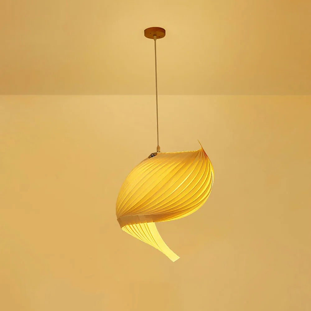 Ritta Modern Conch Shell /Wood Pendant Light, Wooden - Letslighting