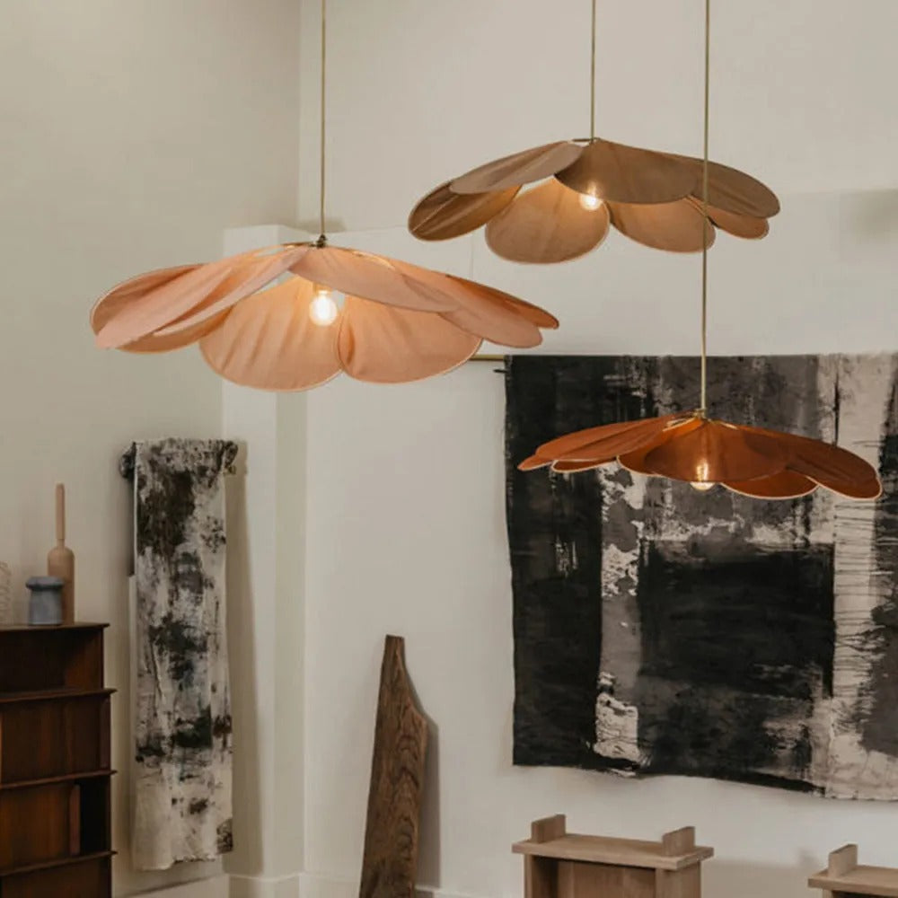 Ritta Pendant Light Vintage Rustic Wabi Sabi Fabric - Letslighting