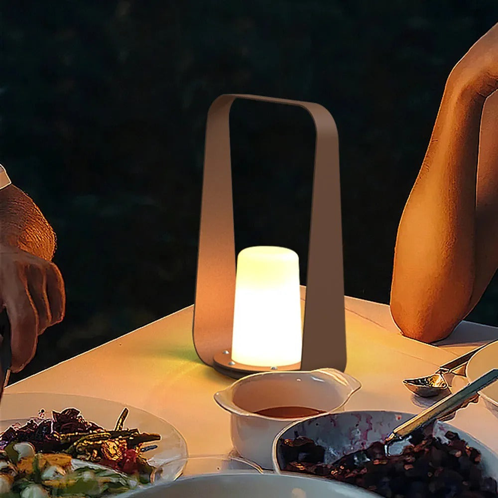 Ray Minimalist Portable Rechargeable Lamp de Table Coffee/Gray