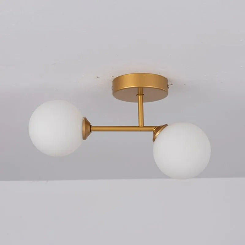 Valentina Semi-Flush Mount Ceiling Light, 2 Color, 12" - Letslighting